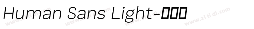 Human Sans Light字体转换